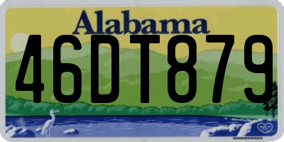AL license plate 46DT879