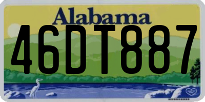 AL license plate 46DT887