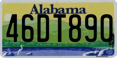 AL license plate 46DT890