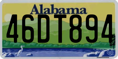 AL license plate 46DT894