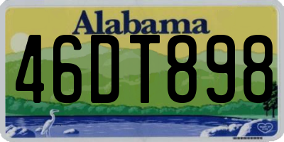 AL license plate 46DT898