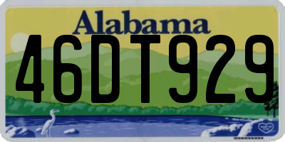 AL license plate 46DT929