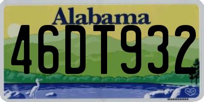 AL license plate 46DT932