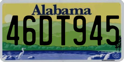 AL license plate 46DT945