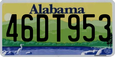 AL license plate 46DT953