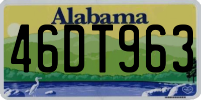 AL license plate 46DT963