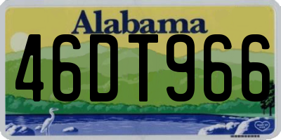 AL license plate 46DT966