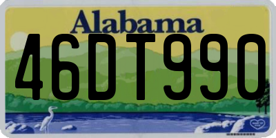 AL license plate 46DT990
