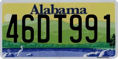 AL license plate 46DT991