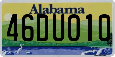 AL license plate 46DU010