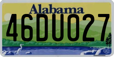 AL license plate 46DU027
