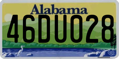 AL license plate 46DU028