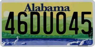 AL license plate 46DU045