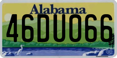 AL license plate 46DU066