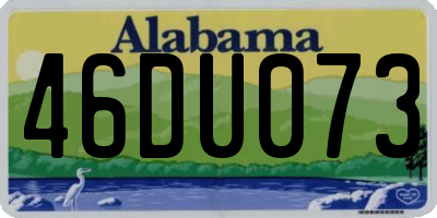 AL license plate 46DU073