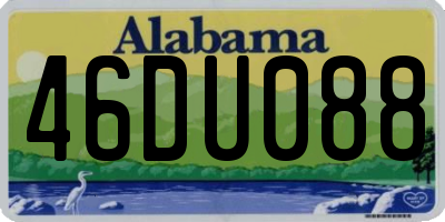 AL license plate 46DU088