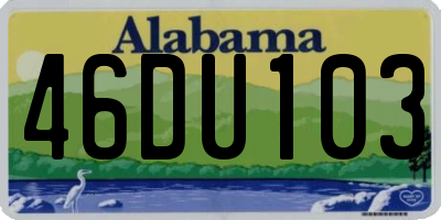 AL license plate 46DU103