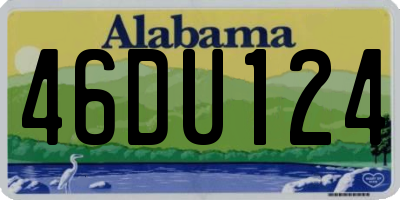 AL license plate 46DU124