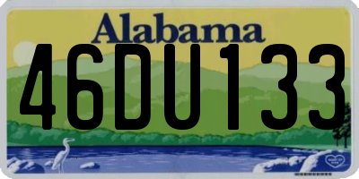 AL license plate 46DU133
