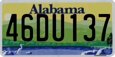 AL license plate 46DU137