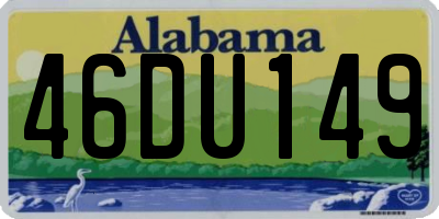 AL license plate 46DU149