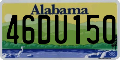 AL license plate 46DU150
