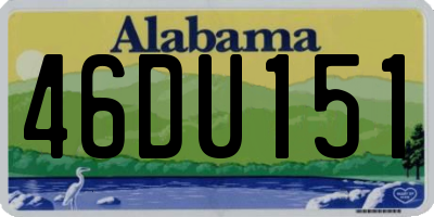 AL license plate 46DU151