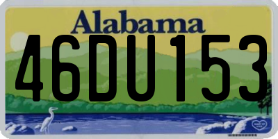 AL license plate 46DU153