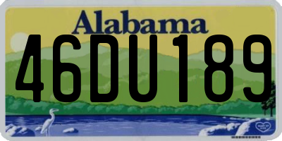 AL license plate 46DU189