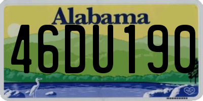AL license plate 46DU190