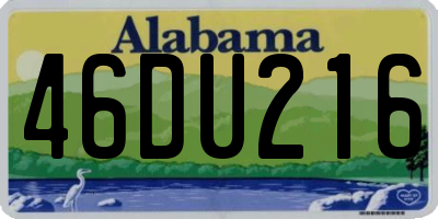 AL license plate 46DU216
