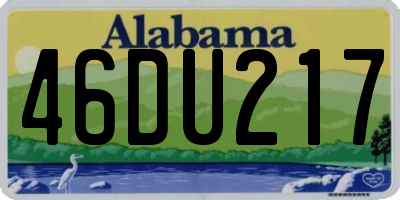 AL license plate 46DU217