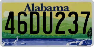 AL license plate 46DU237