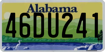 AL license plate 46DU241