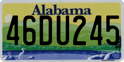 AL license plate 46DU245