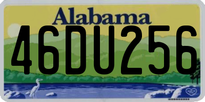 AL license plate 46DU256