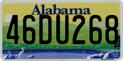 AL license plate 46DU268