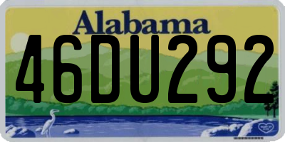 AL license plate 46DU292