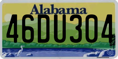 AL license plate 46DU304