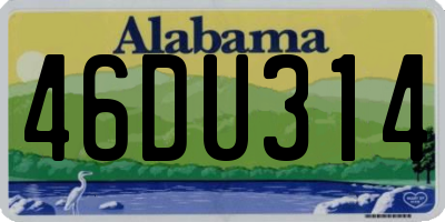 AL license plate 46DU314