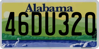 AL license plate 46DU320