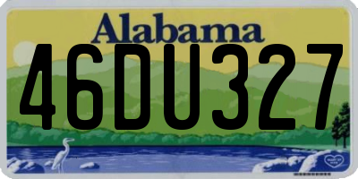 AL license plate 46DU327