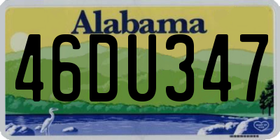 AL license plate 46DU347