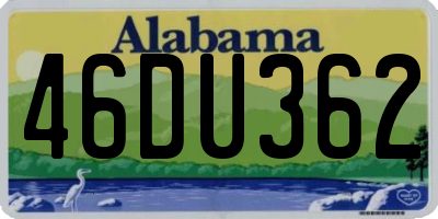 AL license plate 46DU362