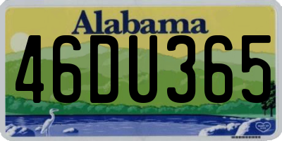 AL license plate 46DU365