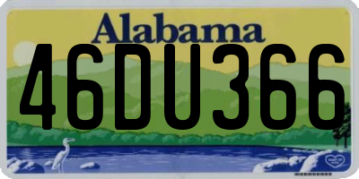 AL license plate 46DU366