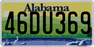 AL license plate 46DU369