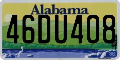 AL license plate 46DU408