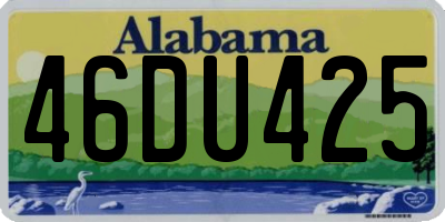 AL license plate 46DU425