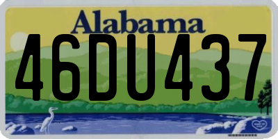 AL license plate 46DU437